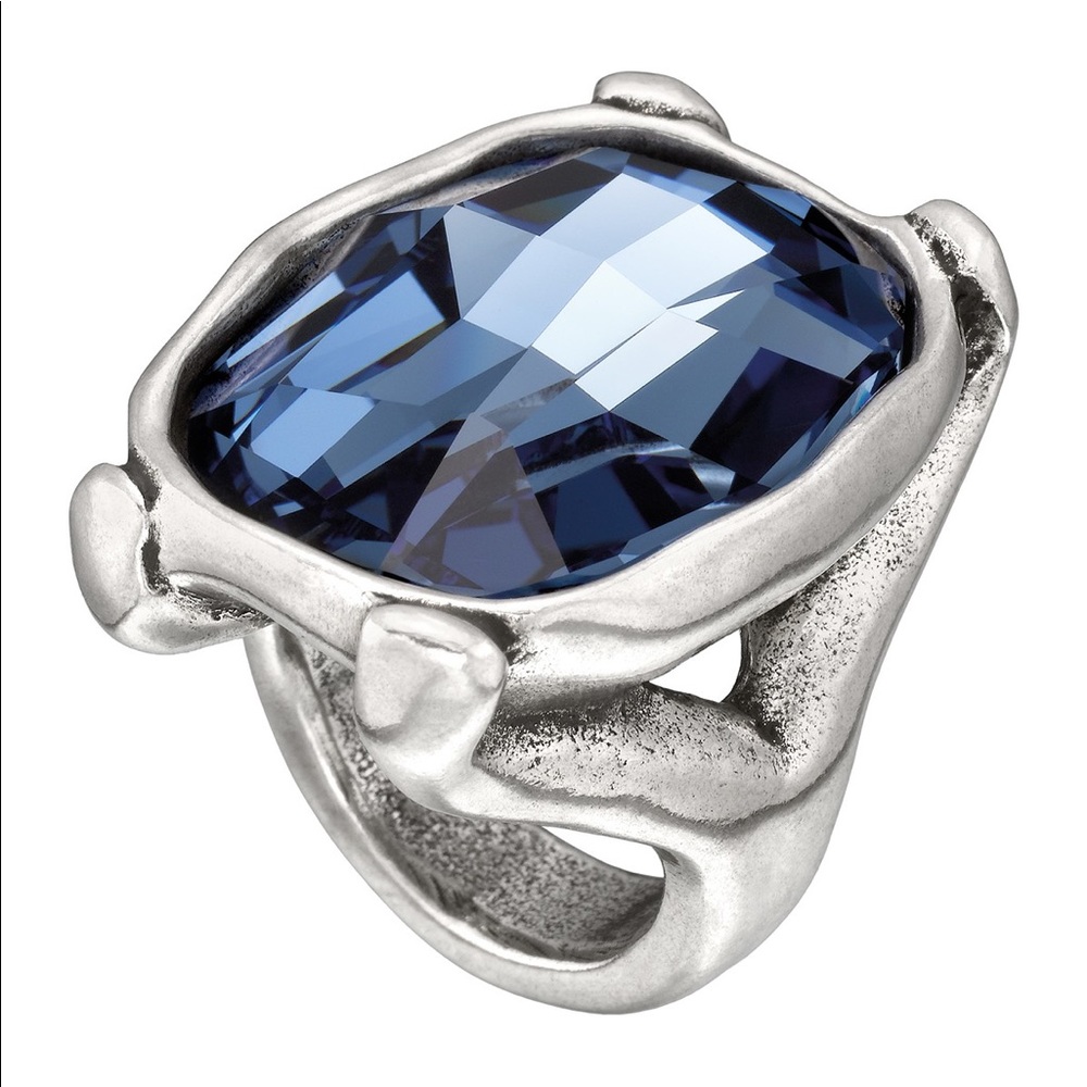 UNOde50 | HOLD ON Blue Swarovski Crystal Ring -NWT